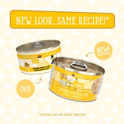 Show full view: Weruva Cats in the Kitchen Chicken Frick 'A Zee Chicken Recipe Au Jus Grain-Free Wet Cat Food, 6-oz, case of 24 slide 3 of 13