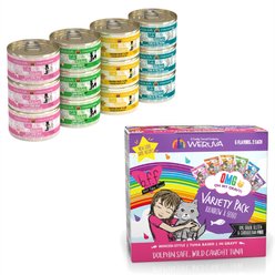 Weruva Cats in the Kitchen Cuties Variety Pack + BFF Rainbow A Gogo Variety Pack Wet Cat Food Pouches