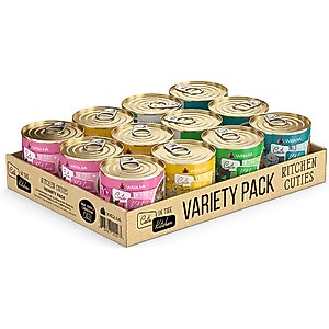 Weruva Cats in the Kitchen Cuties Variety Pack Grain-Free Canned Cat Food, 10-oz, case of 12