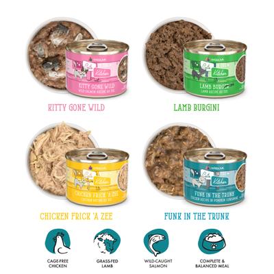 Show full view: Weruva Cats in the Kitchen Cuties Variety Pack Grain-Free Canned Cat Food, 6-oz, case of 24 slide 5 of 13