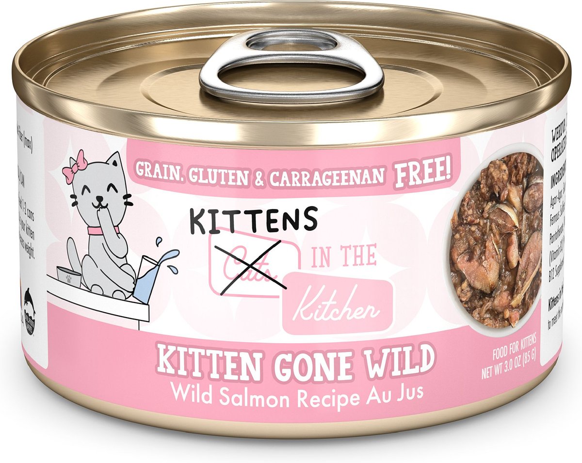 Weruva Cats in the Kitchen for Kittens Kitten Gone Wild Grain-Free Wet Cat Food, 2.8-oz can, case of 12