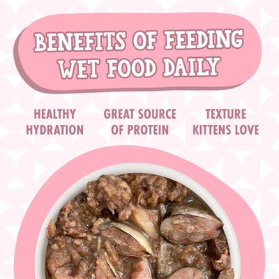 Show full view: Weruva Cats in the Kitchen for Kittens Kitten Gone Wild Grain-Free Wet Cat Food, 2.8-oz can, case of 12 slide 6 of 13