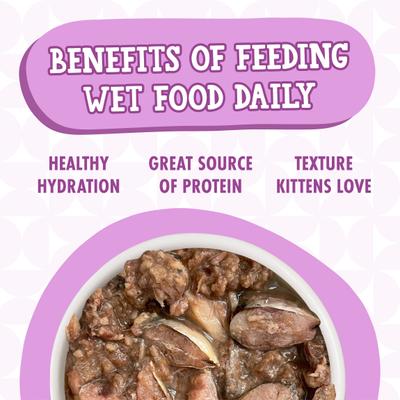 Show full view: Weruva Cats in the Kitchen for Kittens Kitten Zoomies Variety Pack Grain-Free Wet Cat Food, 3-oz can, case of 12 slide 6 of 13