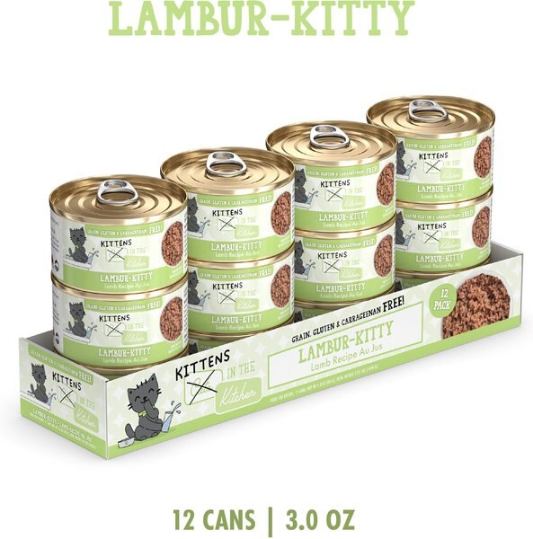 Weruva Cats in the Kitchen for Kittens Lambur-Kitty Grain-Free Wet Cat Food, 2.8-oz can, case of 12