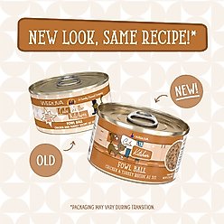 Weruva Cats in the Kitchen Fowl Ball Chicken & Turkey Au Jus Grain-Free Canned Cat Food, 6-oz, case of 24 slide 2 of 9