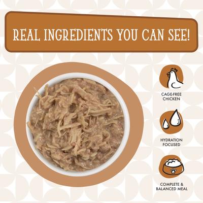 Show full view: Weruva Cats in the Kitchen Fowl Ball Chicken & Turkey Au Jus Grain-Free Canned Cat Food, 6-oz, case of 24 slide 5 of 13