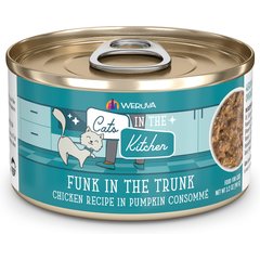 Weruva Cats in the Kitchen Funk In The Trunk Chicken in Pumpkin Consomme Grain-Free Canned Cat Food, 3.2-oz can, case of 4