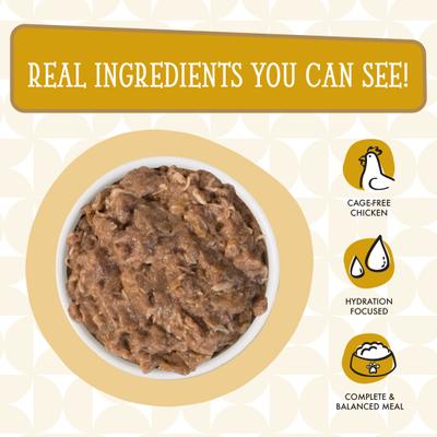 Show full view: Weruva Cats in the Kitchen Goldie Lox Chicken & Salmon Au Jus Grain-Free Canned Cat Food, 3.2-oz, case of 24 slide 5 of 13