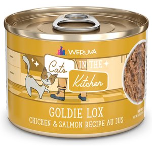 Weruva Cats in the Kitchen Goldie Lox Chicken & Salmon Au Jus Grain-Free Canned Cat Food, 6-oz, case of 24