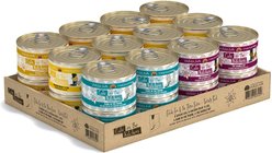 Weruva Cats in the Kitchen Goldie Lox & the 3 Fares Variety Pack Grain-Free Canned Cat Food, 6-oz, case of 24