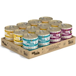 Weruva Cats in the Kitchen Goldie Lox & the 3 Fares Variety Pack Grain-Free Canned Cat Food, 6-oz, case of 24