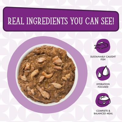 Show full view: Weruva Cats in the Kitchen La Isla Bonita Mackerel & Shrimp Au Jus Grain-Free Canned Cat Food, 6-oz, case of 24 slide 5 of 13