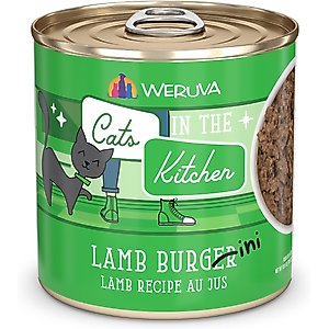 Weruva Cats in the Kitchen Lamb Burgini Lamb Au Jus Grain-Free Wet Cat Food, 10-oz, case of 12