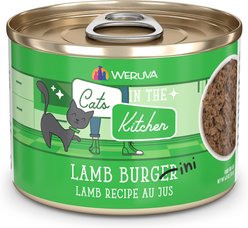 Weruva Cats in the Kitchen Lamb Burgini Lamb Au Jus Grain-Free Wet Cat Food, 6-oz, case of 24