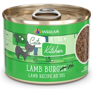 Weruva Cats in the Kitchen Lamb Burgini Lamb Au Jus Grain-Free Wet Cat Food, 6-oz, case of 24