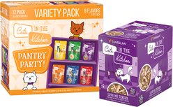 Weruva Cats in the Kitchen Love Me Tender Chicken & Duck Recipe Grain-Free Cat Food Pouches, 3-oz pouch, case of 12 + Weruva Cats in the Kitchen Variety Pack Grain-Free Cat Food Pouches, 3-oz, case of 12