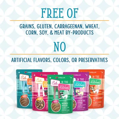 Show full view: Weruva Cats in the Kitchen Meowiss Bueller with Chicken & Lamb Grain-Free Cat Food Pouches, 3-oz pouch, case of 12 slide 8 of 13