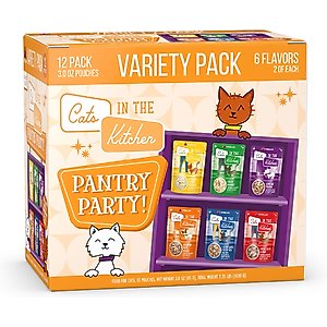 Weruva Cats in the Kitchen Pantry Party Variety Pack Grain-Free Cat Food, 3-oz pouch, case of 12