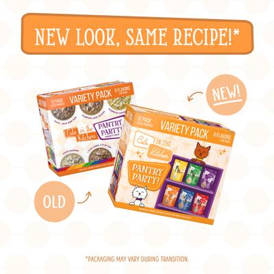 Show full view: Weruva Cats in the Kitchen Pantry Party Variety Pack Grain-Free Cat Food, 3-oz pouch, case of 12 slide 3 of 13