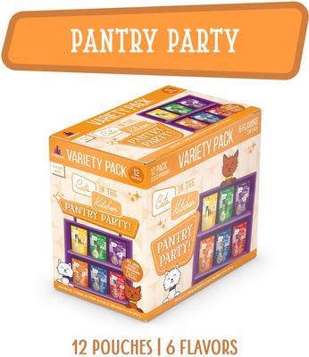 Show full view: Weruva Cats in the Kitchen Pantry Party Variety Pack Grain-Free Cat Food, 3-oz pouch, case of 12 slide 4 of 13