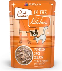 Weruva Cats in the Kitchen Pumpkin Jack Splash Tuna in Pumpkin Soup Grain-Free Cat Food Pouches, 3-oz pouch, case of 12