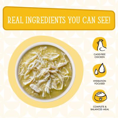 Show full view: Weruva Cats in the Kitchen Pumpkin Lickin' Chicken in Pumpkin Soup Grain-Free Cat Food Pouches, 3-oz pouch, case of 12 slide 6 of 13