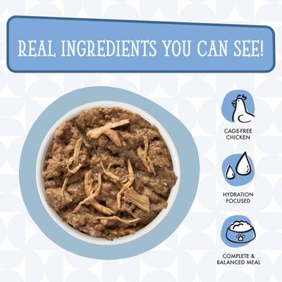 Show full view: Weruva Cats in the Kitchen Splash Dance Chicken & Ocean Fish Au Jus Grain-Free Canned Cat Food, 6-oz, case of 24 slide 5 of 13