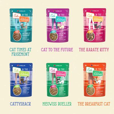 Show full view: Weruva Cats in the Kitchen The Brat Pack Variety Pack Cat Food Pouches, 3-oz pouch, case of 12 slide 4 of 12