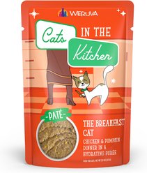 Weruva Cats in the Kitchen The Breakfast Cat with Chicken & Pumpkin Grain-Free Cat Food Pouches, 3-oz pouch, case of 12