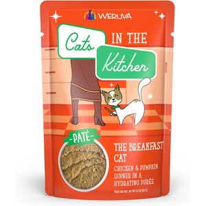 Weruva Cats in the Kitchen The Breakfast Cat with Chicken & Pumpkin Grain-Free Cat Food Pouches, 3-oz pouch, case of 12