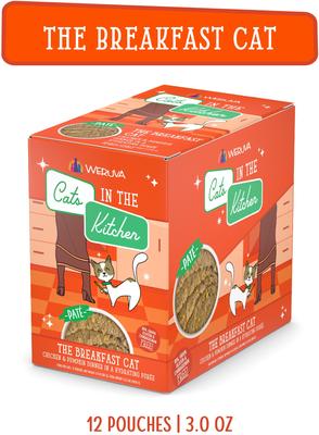 Show full view: Weruva Cats in the Kitchen The Breakfast Cat with Chicken & Pumpkin Grain-Free Cat Food Pouches, 3-oz pouch, case of 12 slide 3 of 13