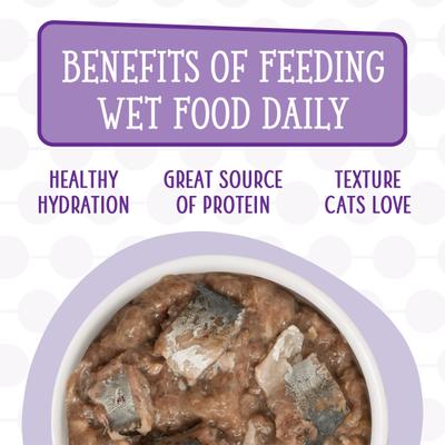 Show full view: Weruva Cats in the Kitchen The Coolsville Catch! Variety Pack Grain-Free Wet Cat Food, 3.2-oz can, case of 12 slide 8 of 12