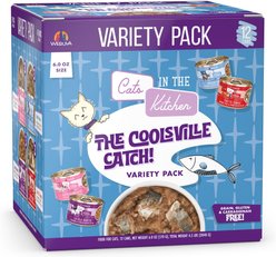 Weruva Cats in the Kitchen The Coolsville Catch! Variety Pack Wet Cat Food, 6.0-oz can, case of 12