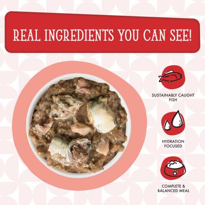 Show full view: Weruva Cats in the Kitchen Two Tu Tango Sardine, Tuna & Turkey Au Jus Grain-Free Canned Cat Food, 3.2-oz, case of 24 slide 5 of 13