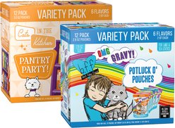 Weruva Cats in the Kitchen Variety Pack + BFF OMG Potluck O' Pouches Variety Pack Cat Food Pouches