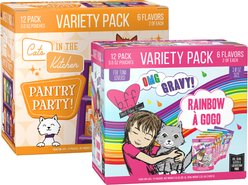 Weruva Cats in the Kitchen Variety Pack + BFF Rainbow A Gogo Variety Pack Wet Cat Food Pouches