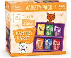 Weruva Cats in the Kitchen Variety Pack Grain-Free Cat Food Pouches, 3-oz, case of 12 + Weruva Cats in the Kitchen Cuties Variety Pack Grain-Free Canned Cat Food, 3.2-oz, case of 12 slide 2 of 9