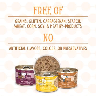 Show full view: Weruva Cats in the Kitchen Word From The Bird Variety Pack Wet Cat Food, 6.0-oz can, case of 12 slide 5 of 12