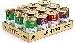 Weruva Chicken-Free Just 4 Me Variety Pack Grain-Free Canned Dog Food, 14-oz, case of 12