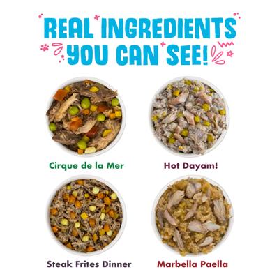 Show full view: Weruva Chicken-Free Just 4 Me Variety Pack Grain-Free Canned Dog Food, 14-oz, case of 12 slide 4 of 13