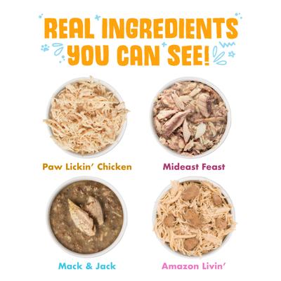 Show full view: Weruva Chicken Gone Fishin' Variety Pack Grain-Free Canned Cat Food, 5.5-oz, case of 24 slide 4 of 13