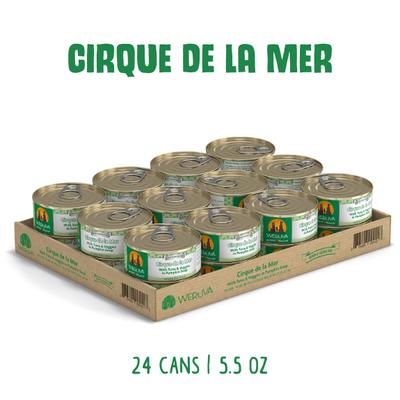 Show full view: Weruva Cirque De La Mer with Tuna & Veggies in Pumpkin Soup Grain-Free Canned Dog Food, 5.5-oz, case of 24 slide 3 of 12
