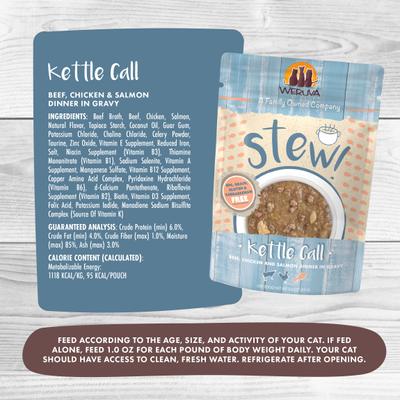 Show full view: Weruva Classic Cat Kettle Call Beef, Chicken & Salmon in Gravy Stew Cat Food Pouches, 3-oz pouch, 12 count slide 4 of 12