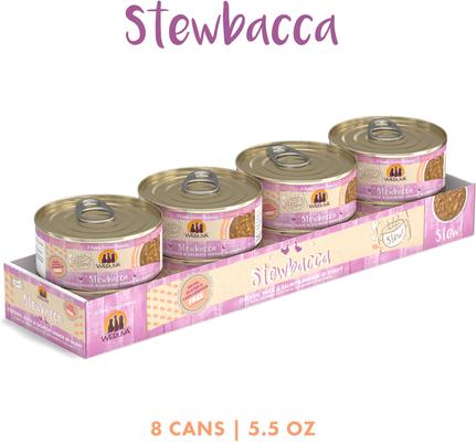 Show full view: Weruva Classic Cat Stewbacca Chicken, Duck & Salmon in Gravy Stew Canned Cat Food, 5.5-oz can, case of 8 slide 3 of 12