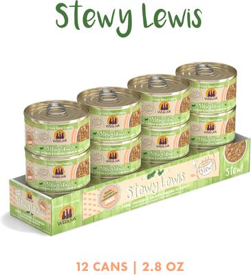 Show full view: Weruva Classic Cat Stewy Lewis Lamb, Chicken & Salmon in Gravy Stew Canned Cat Food, 2.8-oz can, case of 12 slide 3 of 12