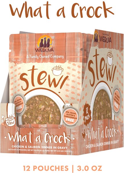 Weruva Classic Cat What a Crock Chicken & Salmon in Gravy Stew Cat Food Pouches