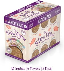 Weruva Classic Stews The Stew Crew Variety Pack Grain-Free Wet Cat Food, 3-oz pouch, case of 12 slide 2 of 8