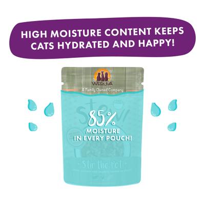 Show full view: Weruva Classic Stews The Stew Crew Variety Pack Grain-Free Wet Cat Food, 3-oz pouch, case of 12 slide 5 of 10