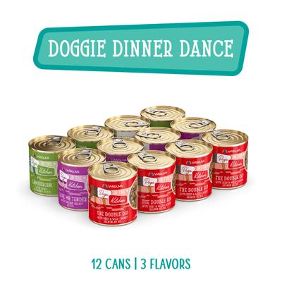 Show full view: Weruva Dogs in the Kitchen Doggie Dinner Dance! Variety Pack Grain-Free Canned Dog Food, 10-oz cans, 12 count slide 3 of 12