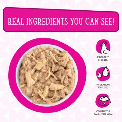 Show full view: Weruva Dogs in the Kitchen Fowl Ball with Chicken Breast & Turkey Au Jus Grain-Free Canned Dog Food, 10-oz can, 12 count slide 4 of 12